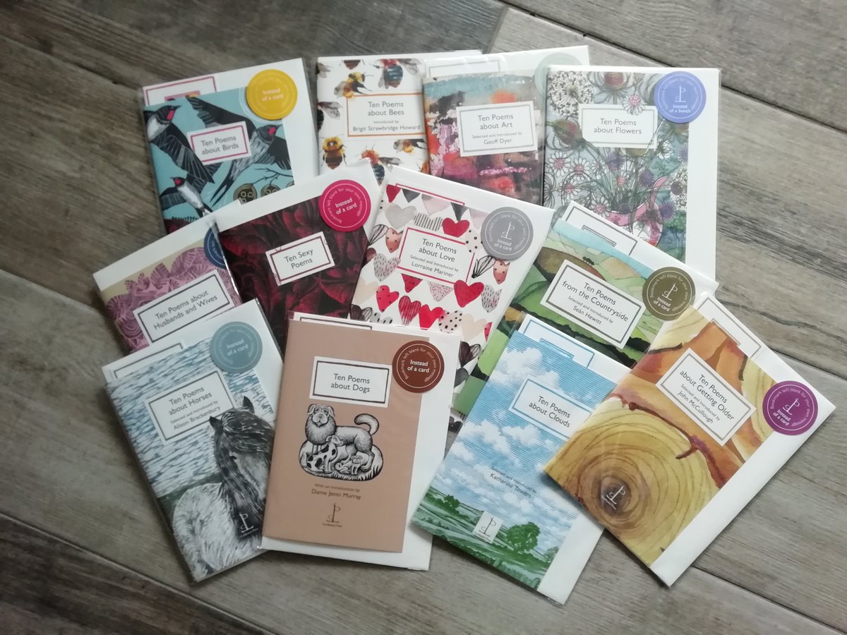 Banner_Books's tweet photo. It is Sunday and we are open. Photo shows a range of #Poems #InsteadOfaCard - ten themed poems in a booklet, with a bookmark for your message and an envelope (or use the envelope to send something completely different and keep the booklet #BeGreen). Lots of themes available. https://t.co/edLGimKIYs