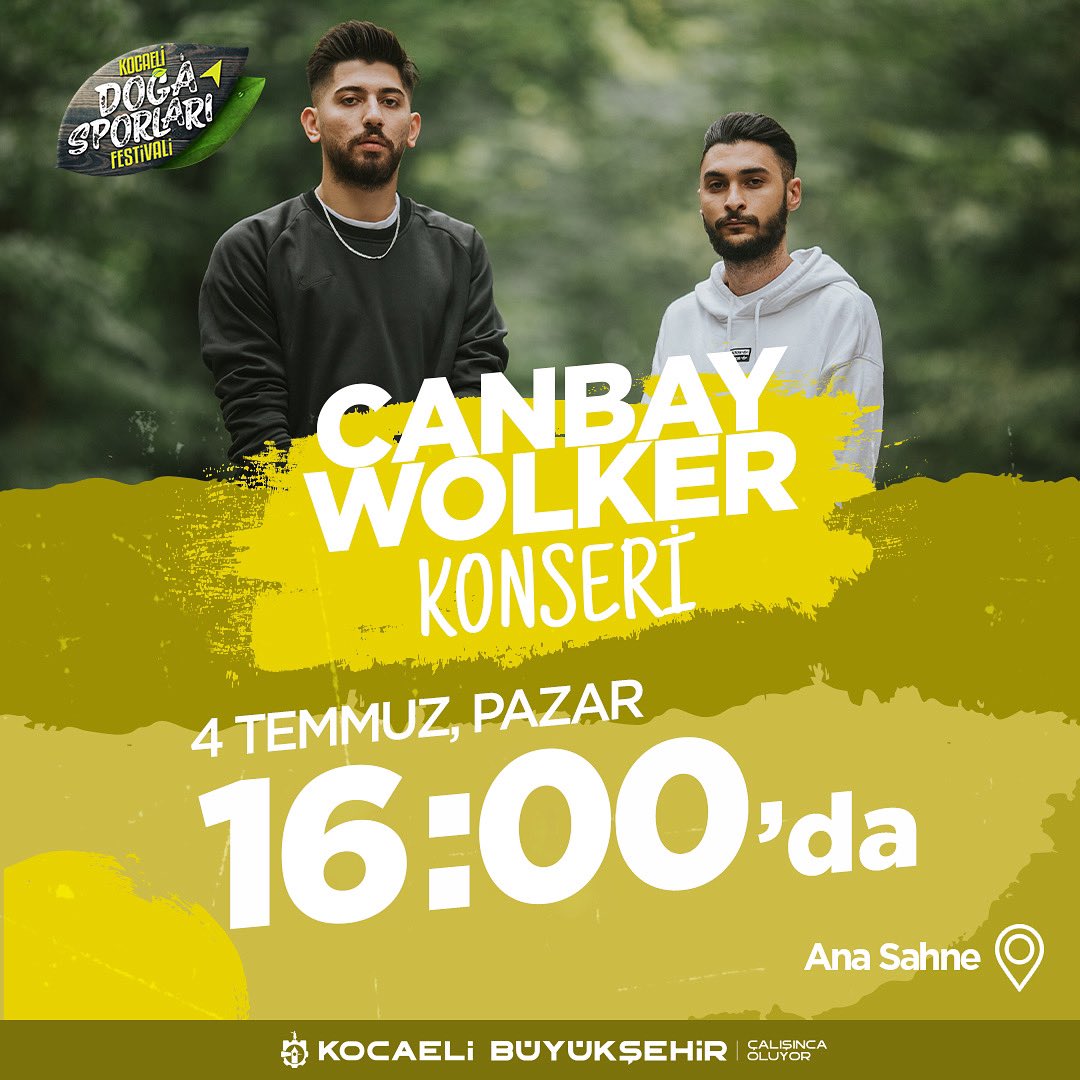 Kocaeli Doğa Sporları Festivalinde  <a href="/canbay/">gamze</a>.itk konseri bugün 16:00’da sizleri bekliyor🤟🏻 

#RotanıDoğayaAyarla müziğin ve enerjinin ritmini yakala!🎤
📍Seka Kamp alanında hep birlikteyiz.

#müzik #kamp #festival #eğlence #doga #SekaKampAlanı #RotanıDoğayaAyarla