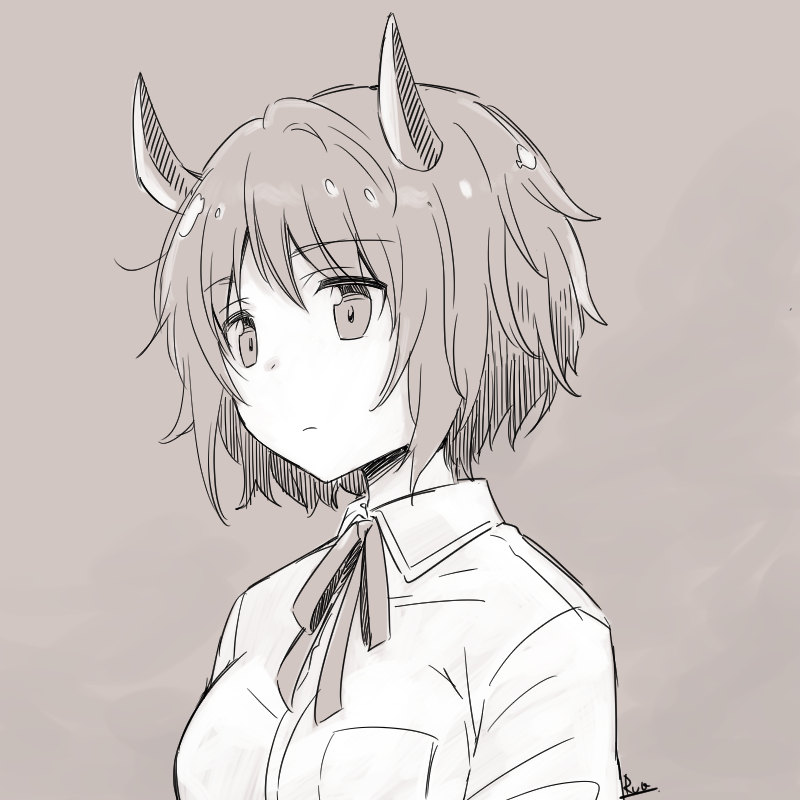 「昨日唐突にあー絵描きだしなんか日々描いて上げなきゃなーと思ったのでなんか描きまし」|山葵るお(Wasabi Ruo)🐺☔のイラスト