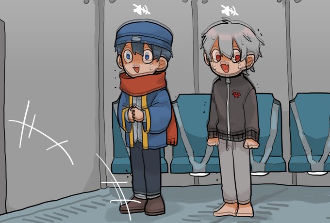 「2人の男性 電車内」のTwitter画像/イラスト(新着)｜3ページ目