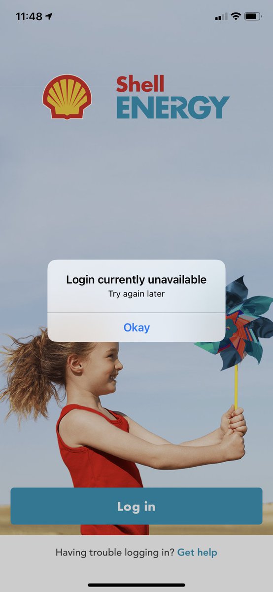 _LivHorsley's tweet photo. @ShellEnergyHome your app seems to be down and I tried to log into my account on a web browser but it takes me to a page which says to use the app. https://t.co/MaEIMcQSpn
