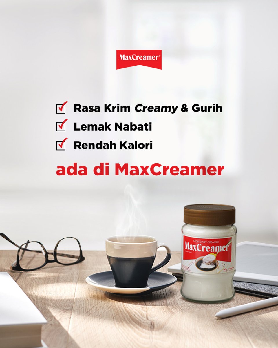 MaxCreamerID's tweet photo. Rasa krim yang..

✅ Creamy &amp; Gurih
✅ Lemak Nabati
✅ Rendah Kalori

..ada di MaxCreamer!

#KrimerYaMaxCreamer 
#MaximizeYourPleasure https://t.co/RTRdjHLCGB