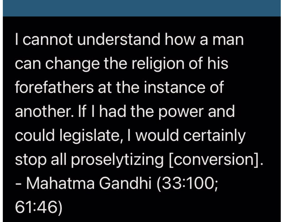 DrRupani's tweet photo. @swati_gs @sanamwazir there is no problem in interfaith love and marriage so long both remain in their respective faiths, 
Please get that clear.
The problem is conversion! 
Now read what Gandhi ji said on religious conversions and my suggestions ! https://t.co/IzuVGe4TTr