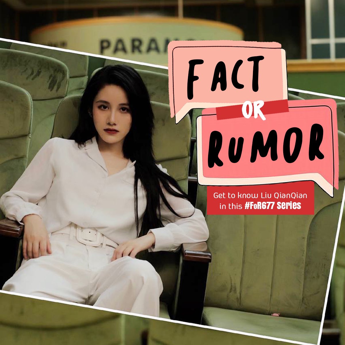 archiveliu's tweet image. 📢 PROJECT LAUNCH

Heard about 677, but don’t really know her? Let’s change that!

#FoR677 (Fact or Rumor Series) aims to introduce Liu QianQian to overseas fans by addressing matters about her per episode.

🔖 this tweet for updates

#LiuQianQian #刘倩倩 #GNZ48 #SNH48 #Studio677