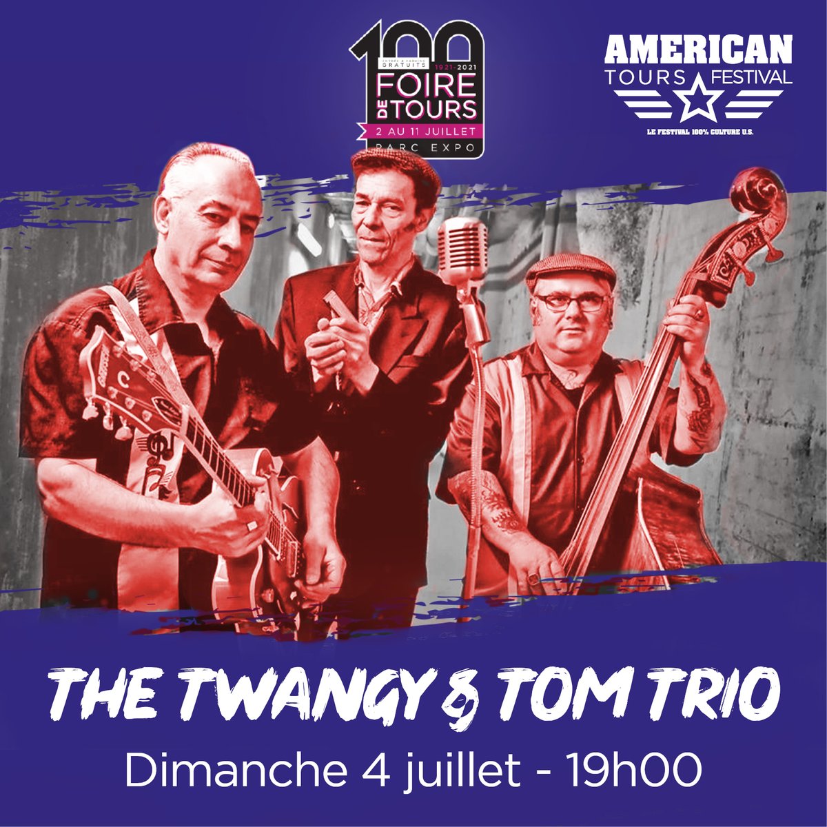 2ème journée ATF à la Foire e Tours ! 🇺🇸

Retrouvez-nous sur la scène Village pour 2 concerts gratuits ! 🎸
Entrée libre et sans pass sanitaire.

➡️19h The Twangy &amp; Tom Trio
➡️20h30 <a href="/manulanvin/">Manu Lanvin</a> 

A ce soir 😉

<a href="/villedetours/">Ville de Tours</a> <a href="/Toursevents37/">Tours Événements</a> #foiredetours #USA