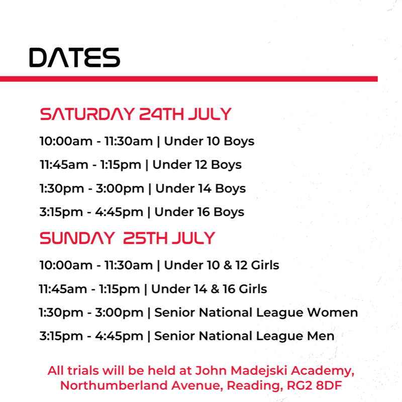 rocketsreading's tweet photo. Save the dates📆
Swipe to find out all the information about the trials and how you or your son/daughter can register interest!
#RocketTrials #RocketsLaunchpad #BritishBasketball https://t.co/4OS8p5xStZ