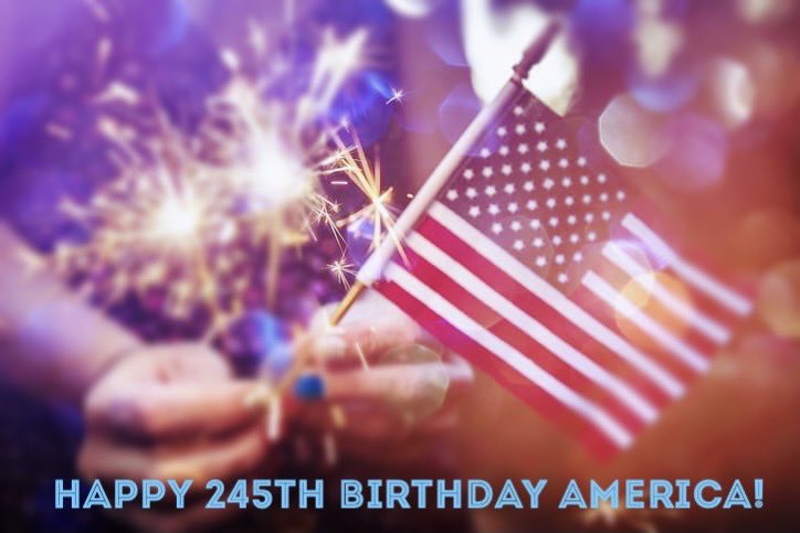 Happy Fourth of July! Celebrating 245 years of Independence.