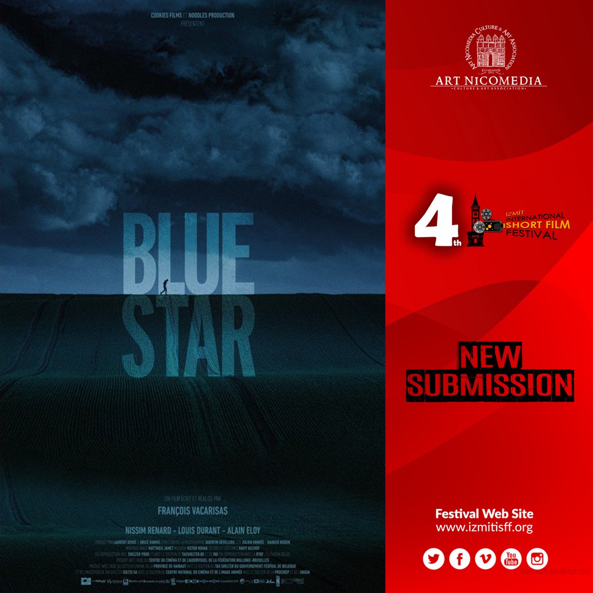 ArtNicomedia's tweet photo. Last days for "Final Deadline" at "The 4th Izmit International Film Festival(IISFF)"!  🎬

Submit your film via FilmFreeway 
https://t.co/gZcE3Nsfbw

#izmit #iisff #international #shortfilm #cortometraje #shortfilmfestival #festival #kısafilm #film #director #producer #filmmaker https://t.co/GullE5vUb9