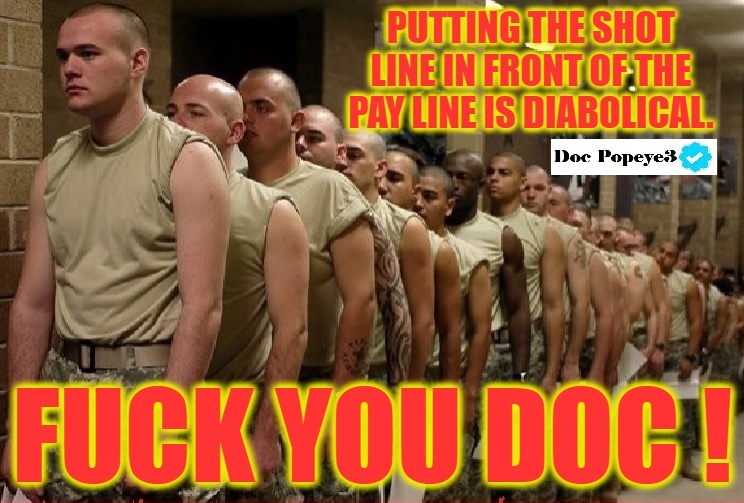 333Popeye3's tweet photo. @MVZexplorer @Charlie1691 @JessieJaneDuff @DeptofDefense LOL I've been called worse, usually on inoculation day (shot day). Big ole tough Marines, afraid of little ole Doc and his needle. BTW, we perpetuate your fear. That's how we get all the food for free for our beach parties.
#USMC #SemperF #Marines #DevilDogs & #DevilDocs #YUT https://t.co/qsysopQ9xS