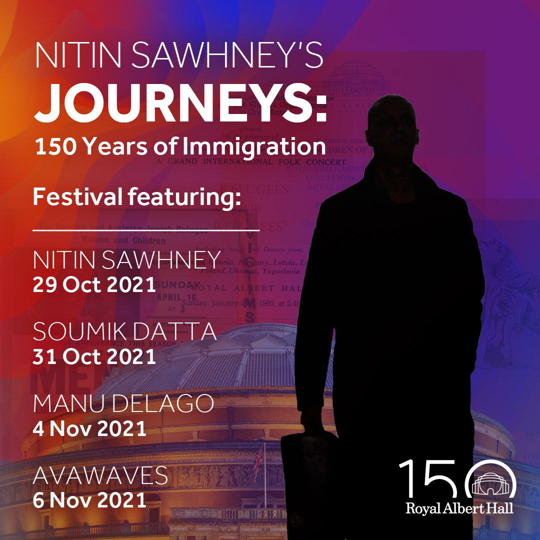 Looking like venues are going to start opening up again soon so hope to see some of you here… :) So excited to play this wonderful venue again! <a href="/RoyalAlbertHall/">Royal Albert Hall</a> on October 29th. #journeys #immigrants #royalalberthall150years