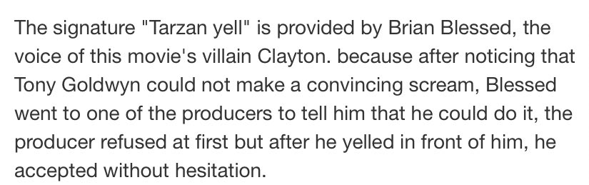 robwillb's tweet photo. This fact about Disney’s Tarzan is my new favourite fact. https://t.co/ZjKyh7rGei