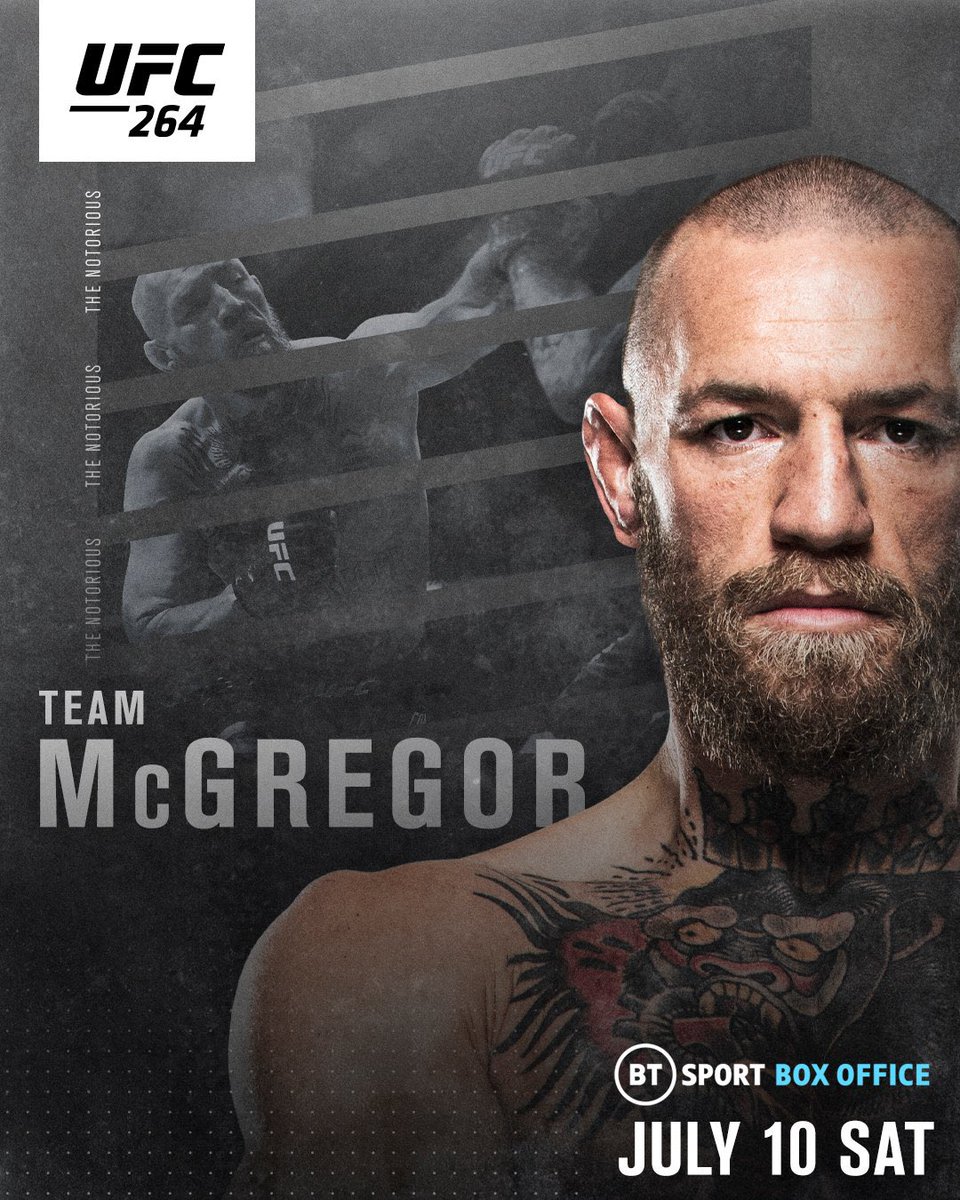 KingMcgregorFC's tweet photo. Team Mcgregor always 👊🏻 #UFC264 https://t.co/LZnr52KGhK