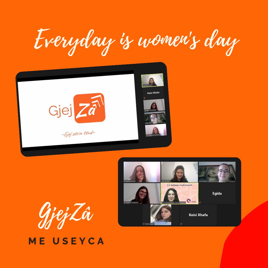 GjejZa's tweet photo. 🇦🇱|Fundjavën e kaluar ishim pjesë e
projektit Every Day is Women's Day me @useycalbania , ku prezantuam GjejZâ dhe diskutuam mbi barazine gjinore!

🇺🇸|Last weekend we participated in the Every Day is Women's Day project, where we presented GjejZâ and talked about gender equality! https://t.co/ihmSuiOVLf