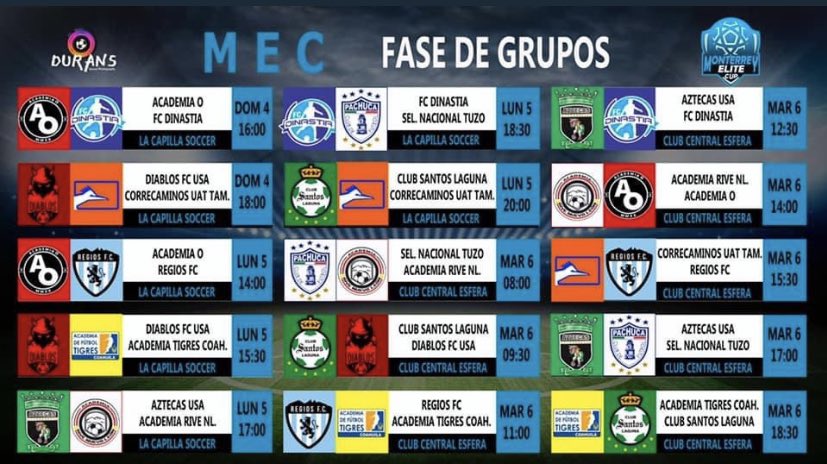 Denton Diablos Estudiantes Youth U14 Academy is playing in the Monterrey Elite Cup. They are playing against Correcaminos, Tigres, &amp; Santos Laguna youth academies. 🔥💯 <a href="/DentonDiablos/">Denton Diablos FC⭐️</a> <a href="/tigresoficial/">Club Tigres 🐯</a> <a href="/clubsantos/">Club Santos</a> <a href="/LigaBBVAMX/">Liga BBVA MX</a> <a href="/fcglobalgroup/">FCGlobal</a>