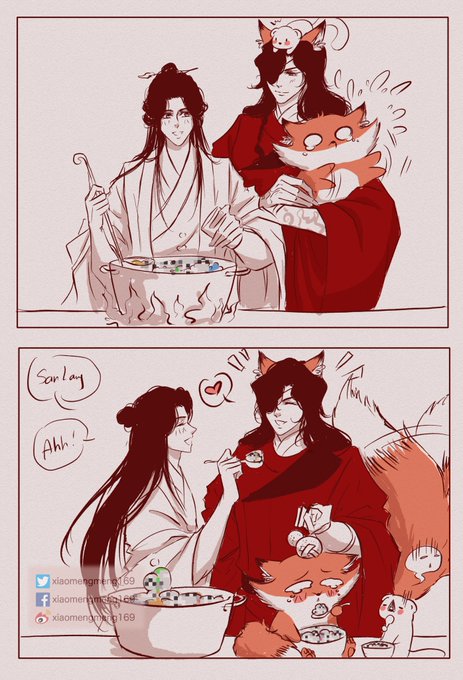 SanLang: "Kids, let's taste the taste of love" (*/ω\*)
#花怜 #hualian 