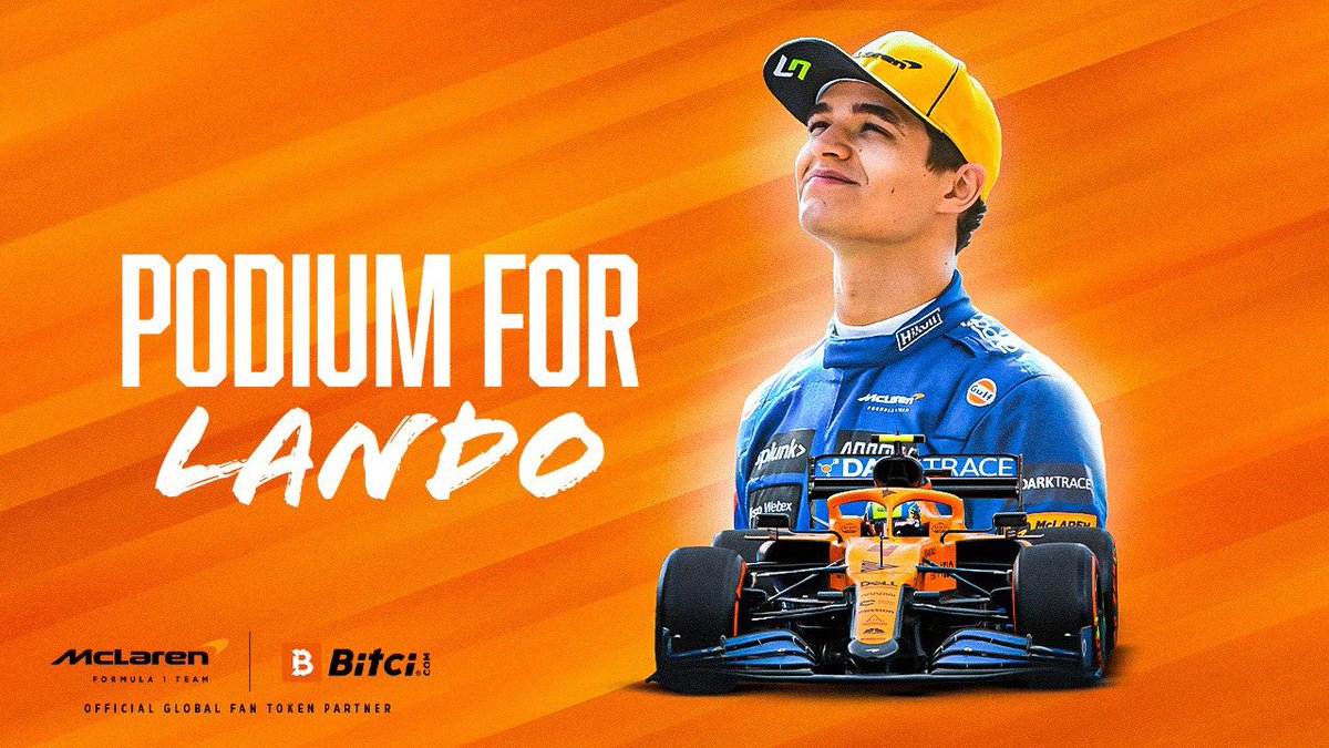😍 Lando on the podium once again!

🧡 Now fingers crossed for the race win, let's go! <a href="/McLarenF1/">McLaren Mastercard Formula 1 Team</a> #AustrianGP