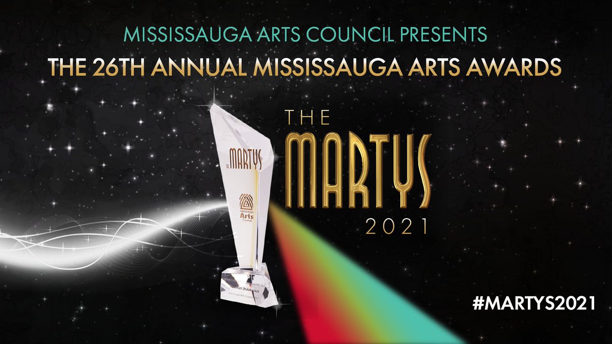 Missed our 26th Annual Mississauga Arts Awards (MARTYS)?🏆🎉Watch it here: youtu.be/at6LIxT7lfI

Join us as recognize excellence in the arts in Mississauga at the 2021 MARTYS!! 🏆🎉

Click here for the full list of winners and finalists: mississaugaartscouncil.com/themartys/