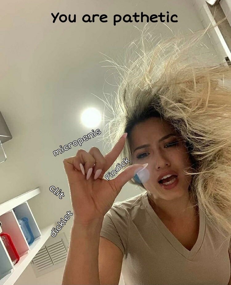 Ulovescam's tweet photo. Awwww so tiny and pathetic 😂

You belong on the floor getting stepped on. You’re nothing but a bug. A nuisance 🪳 

Insignificant to me and the rest of the world. Unless, of course, you have cash 😌 https://t.co/AN3HYmJT4W
