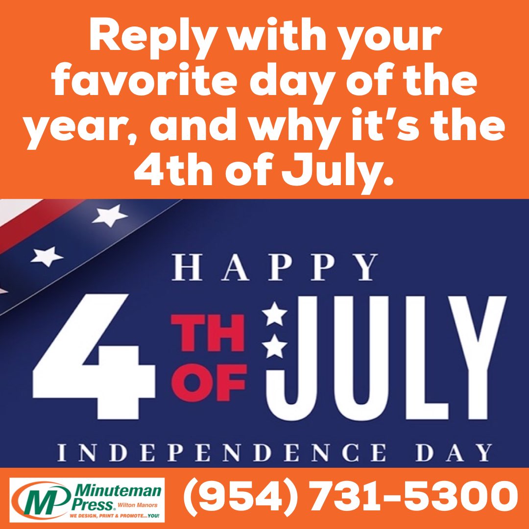 minutemanmaria's tweet photo. Hope everyone is having a safe and fun 4th of July weekend!

#minutemanmaria #minutemanpress #smallbusiness #smallbusinessowner #entrepreneur #entrepreneurlife #realestate #attorney #shopsmall #officemanager #design #print #promote https://t.co/iXble3eDor