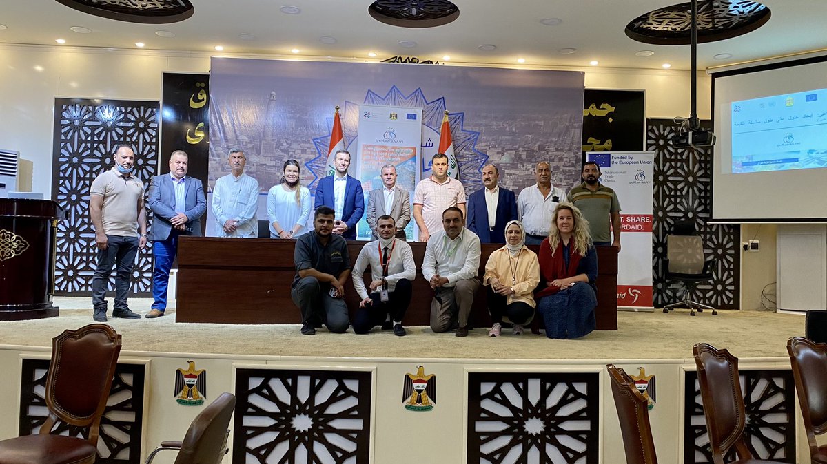 DaphFelice's tweet photo. Discussing the challenges and opportunities of the poultry sector at @ITCnews event at the Governors office in #Mosul - Happy to be part with @Cordaid during these first steps of SAAVI project in #Iraq - all funded by the #EU @EUinIraq @EUAmbIraq https://t.co/50BVQHYu90