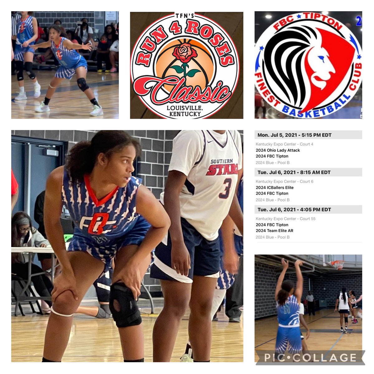 joliewingfield's tweet photo. Here’s my Run 4 the Roses pool play schedule!🏀🏀 https://t.co/vHJsyMjcMk