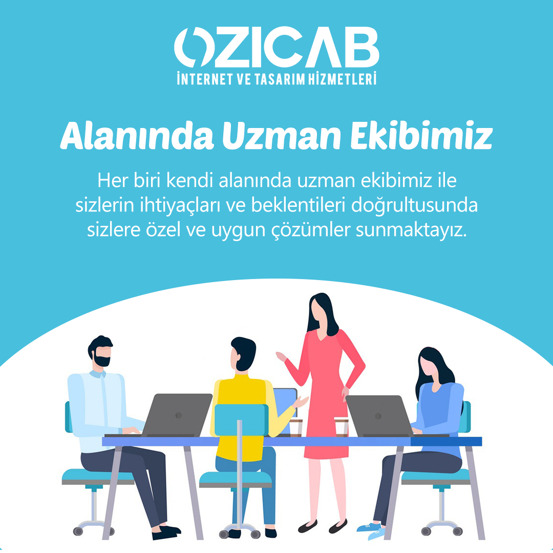 En güncel bilişim teknolojilerini takip ederek her projemizde kaliteli hizmeti ve müşteri memnuniyetini hedef alarak, her biri kendi alanında uzman ekibimiz ile projelerinize en uygun hizmetleri sunmaktayız. 

#ozicab #ozicabdijital #ozicabdesign #webtasarım #grafiktasarım #takım