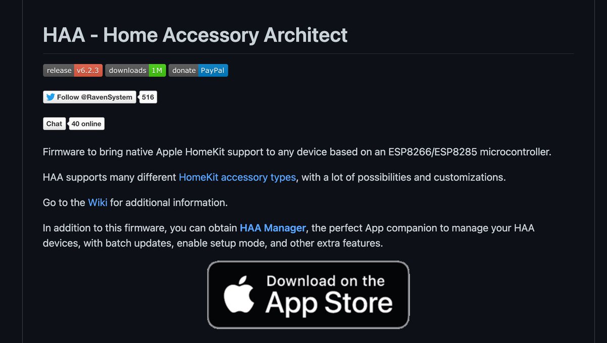 Baibai_Lee_'s tweet image. 这个项目很有意思，买一个10块钱的ESP8266
就可以支持用homekit控制各类东西的开关了。
家里的窗帘是兼容天猫精灵系列的，但是因为不想在房间里放一个窃听器，于是看有没有什么比较好的结局方案。
看到一个有意思的项目github.com/RavenSystem/es…
用继电器直接连接红外和遥控器里的开关，淘宝买了试试