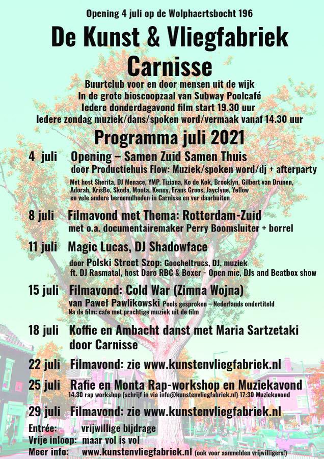 De kunst- en vliegfabriek komt tere dagen in de week in de oude bios. Een buurtwerkplaats van en voor bewoners. Doel is cultuur &amp; ontmoeting. Dank aan Angelique, Hermen en Dimitri en alle bewoners die er zijn. Wees welkom!