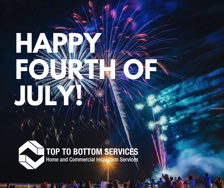 TopToBottomServ's tweet image. Wishing you a very Happy 4️⃣th of July! 🎆🎆 We hope you have a wonderful and safe holiday with your loved ones! #happy4thofjuly #ttbservices #homeinspections