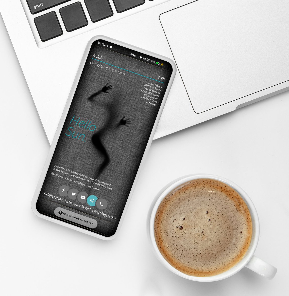 inbaraju_d's tweet photo. Today's Setup
Wall credits goes to the creator
#Kwgt #Widget #Floral by @theandrofreak
#Stickman by @ErickMe60981264
#Hs2i #Template by @pin_069
@Marcel73390851
#Android #iOS #Apple #Setups #Homeacreen
All credits goes to the great developers 🙏👊❤️ https://t.co/sv5quIN1uh