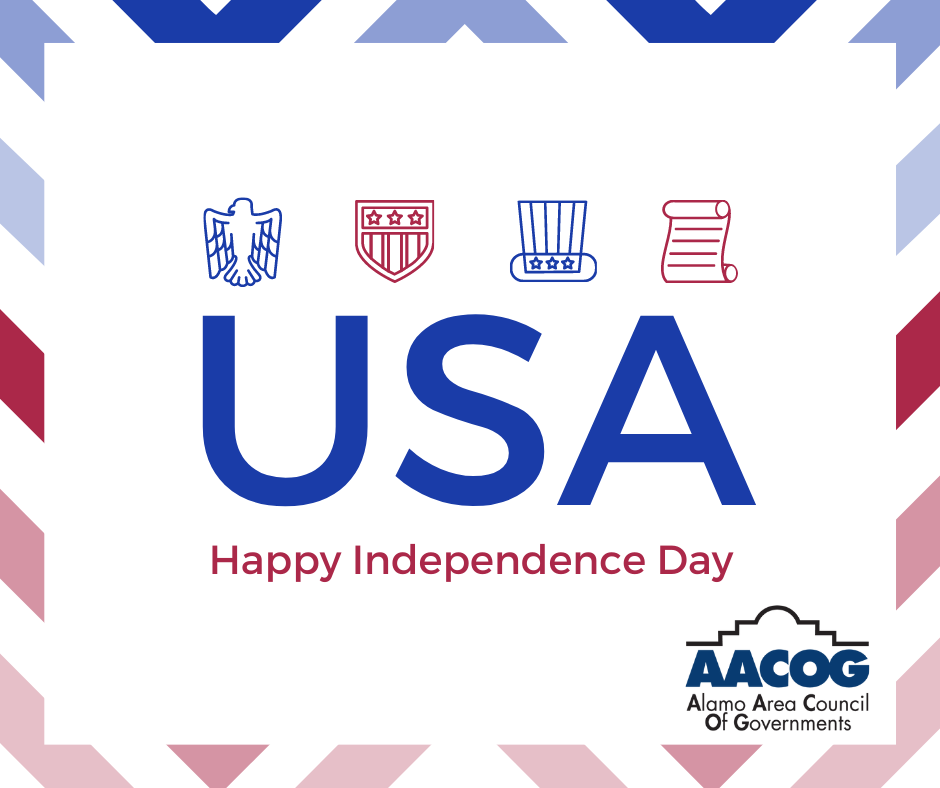 AlamoAreaCOG's tweet photo. Happy Birthday America! We wish you and your loved ones a joyful and safe celebration of this special day in our Nation's history. #FourthofJuly #July4th2021 @AACOGCEO #IndependenceDay2021 https://t.co/zv7FXPdjI2