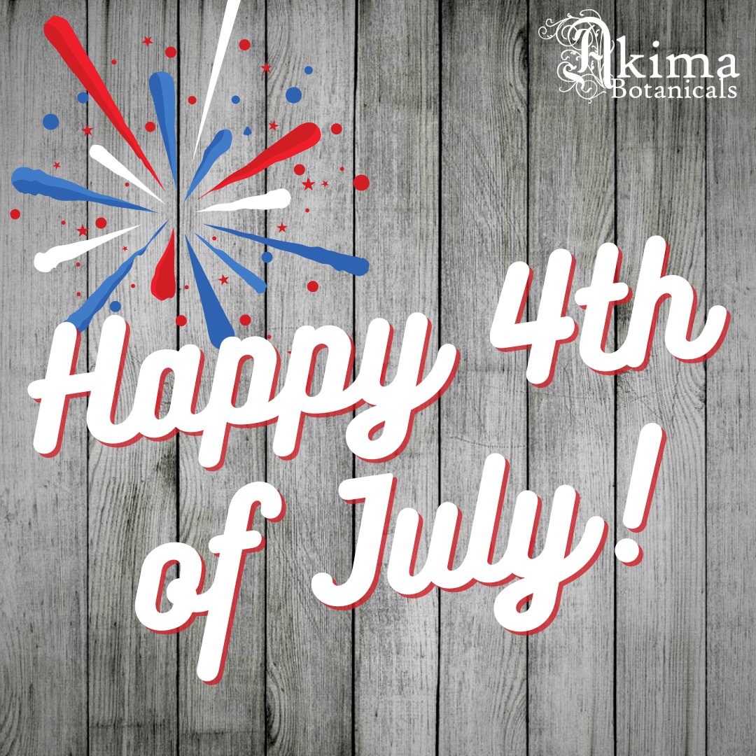 AkimaBotanicals's tweet photo. Have a safe &amp; fun holiday weekend! Don't hold fireworks for too long, and try the veggie burgers! 
#4thofJulyWeekend #veggieburgers #akimabotanicals https://t.co/OUXgPEeaj2
