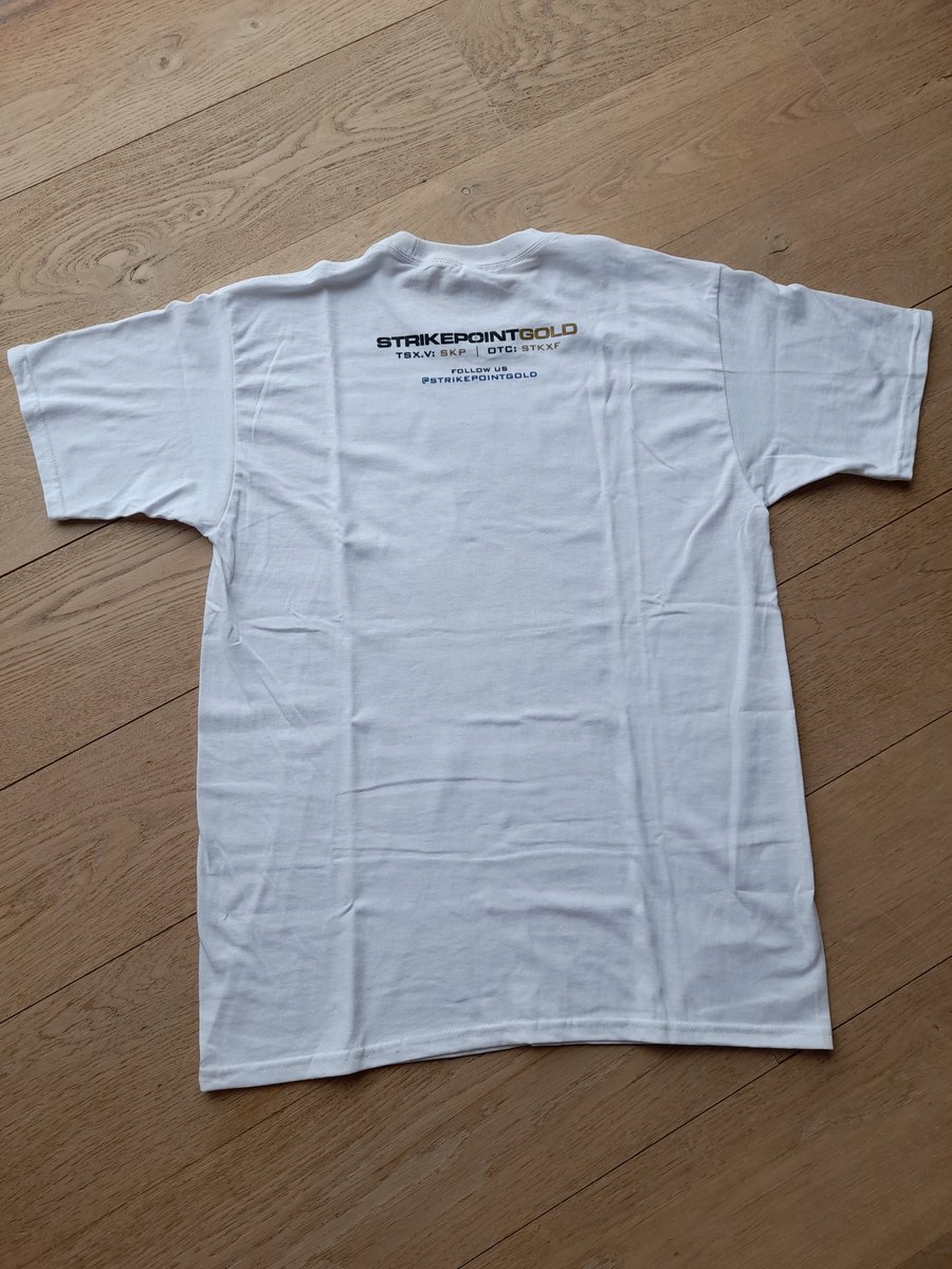 Digger_Vern's tweet photo. $SKP.V $STKXF 
I received my t-shirt from #StrikepointGold for which special thanks to 
@4thTurning @StrikepointGold @ShawnKhunkhun 
Good luck with drilling of 8,000 meters spilt between high grade #silver Porter and #gold rich Willoughby. 
High-grade silver target the 'Big Flex' https://t.co/4PifzxsBs3