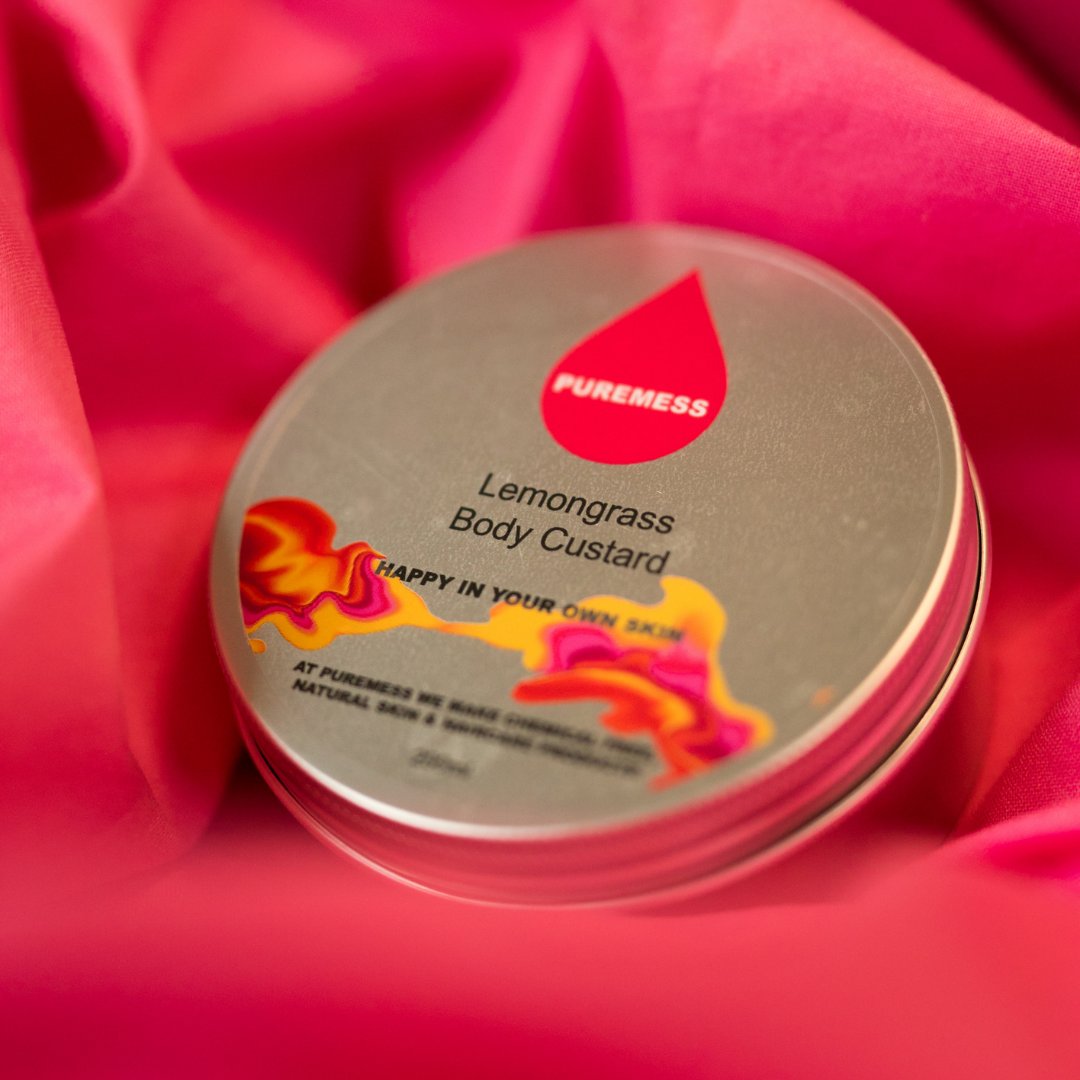 Using our Body Custard daily helps to slow down the signs of ageing by providing maximum nourishment, making this an essential in your daily skin care routine.

Its fresh, zingy scent will leave you feeling ready for your day! 😍

Find out more at puremess.co.uk/collections/bo…