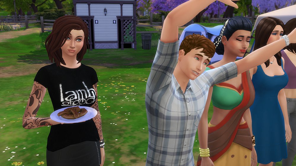 SimlishGirl's tweet photo. Not my usual taste in music but enjoyed the #SimSessions festival 🎵 Trust me to head straight to the food stand 🥨 https://t.co/W3r9XgXFtl