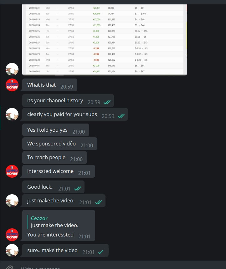 Ceazor7's tweet photo. New type of scam.. haha.. 

Told him i would pay 5 dollars.. he deleted the chat. https://t.co/ISWliQmVKN