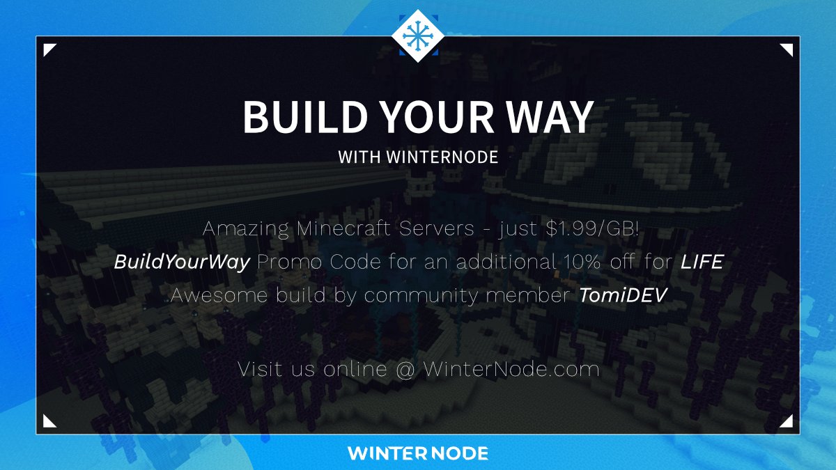 WinterNode's tweet photo. #BuildYourWay with WinterNode. Get your #Minecraft #server from just $1.99/GB/month and help us celebrate ⛱️Summer 2021 🏖️ - or check out our other games like Valheim, GMod, &amp; more!

This amazing build done by community member TomiDEV.  https://t.co/fnqcw5dTIS https://t.co/t9dGJn0KDF