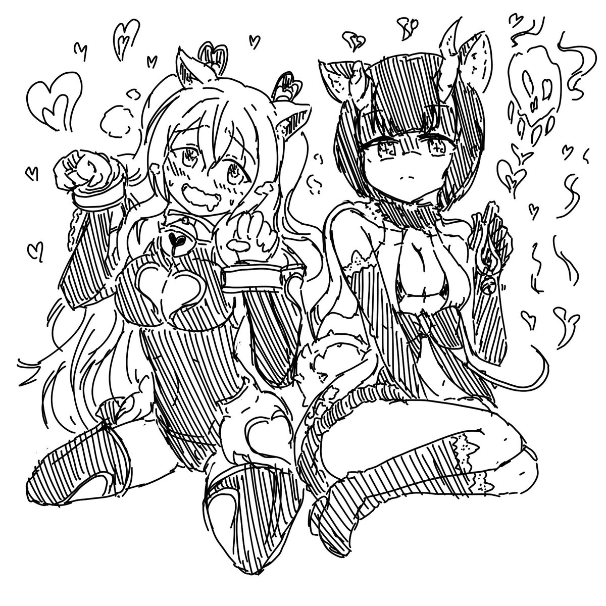 再掲🌟
トワキャラ×フリューゲルのネコミミシリーズ 