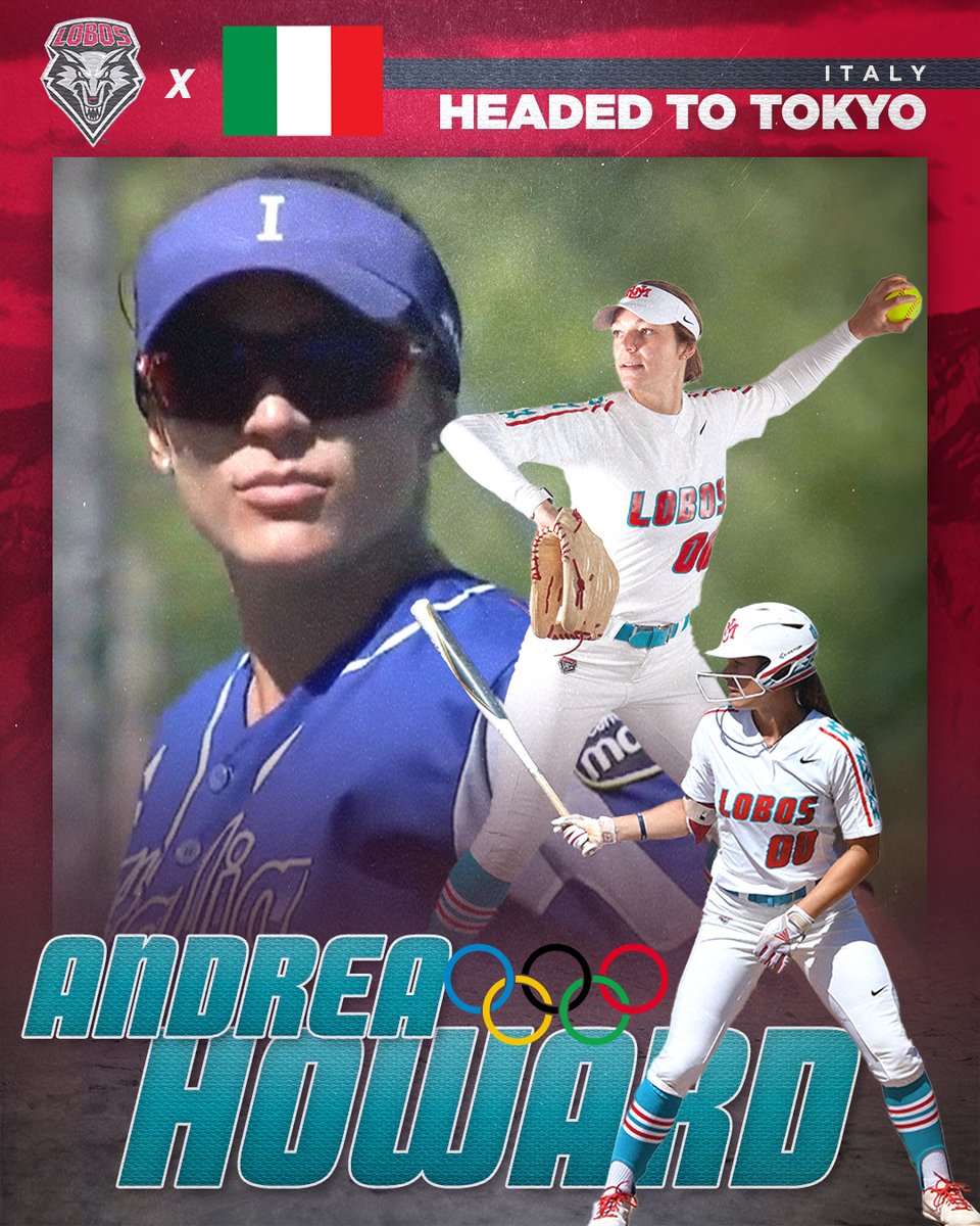 UNMLoboSB's tweet photo. Mo is going to Tokyo! 

Congratulations, @andrea_howard00. You have earned this opportunity and we can't wait to watch you continue to thrive on the biggest stage.
#GoLobos #ItaliaSoftball https://t.co/WXXEs5ea9E