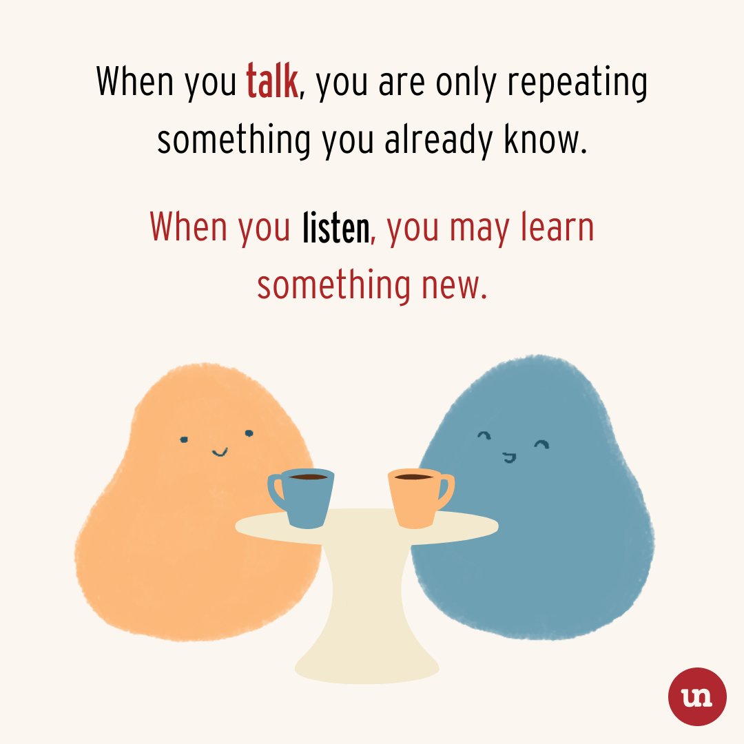 “When you talk, you are only repeating something you already know. When you listen, you may learn something new.” - Dalai Lama

While sharing our own experiences and knowledge is good, we often underestimate the importance of listening to others. #unlearn