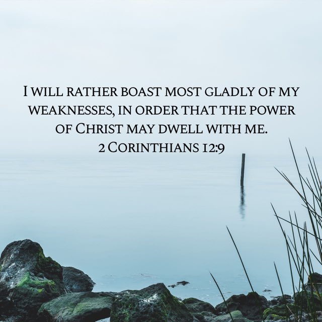 Lord, I’m weak in so many ways. I invite you to live in me that your love and goodness might be known to all with whom I come in contact.