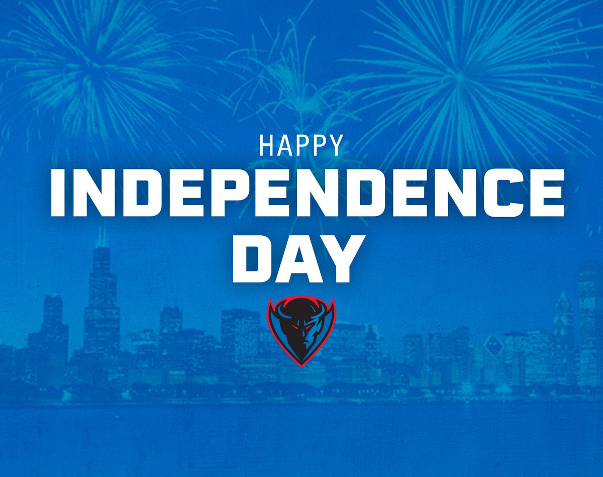 DePaulAthletics's tweet photo. We’re wishing everyone a fun and safe 4️⃣th of July! 🇺🇸 https://t.co/Tp35k3uoJg