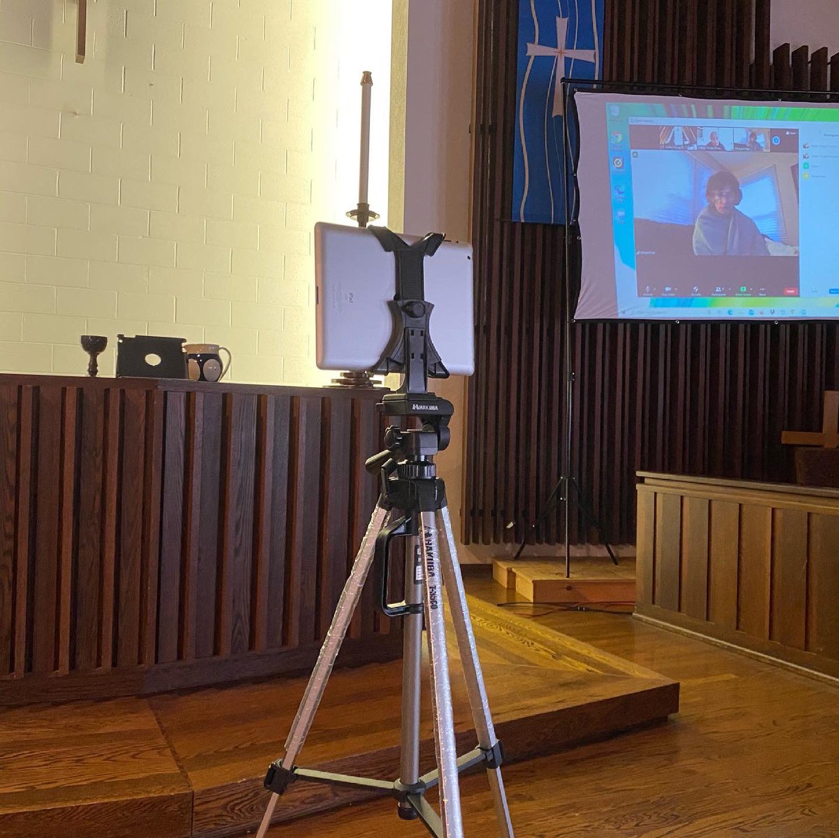 gklimovitz's tweet photo. Since I last preached and led a communion service IN PERSON, circa January 2020, things have drastically changed.
So very moved and all kinds of feels as we prepare for 10 am service at Valley Forge Presbyterian. #pandemicpreaching #pcusa #shakeoffthedust https://t.co/Uotf29N6Mk