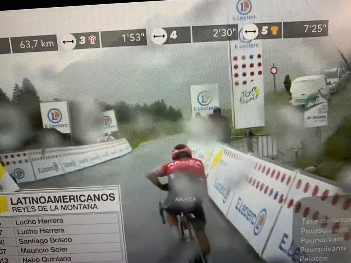 PROFE_RESTREPO's tweet photo. Nairo gana en Col de Pre fuera de categoría u es nuevo líder con 44 puntos de los puertos de montaña, Higuita pasa 3o y Woods 3o.
Con esos puntos Nairo 44, Woods 42 esperando paso del ex líder Poels y portador de la camisa de pepas rojas https://t.co/I84Tz0HnKW
