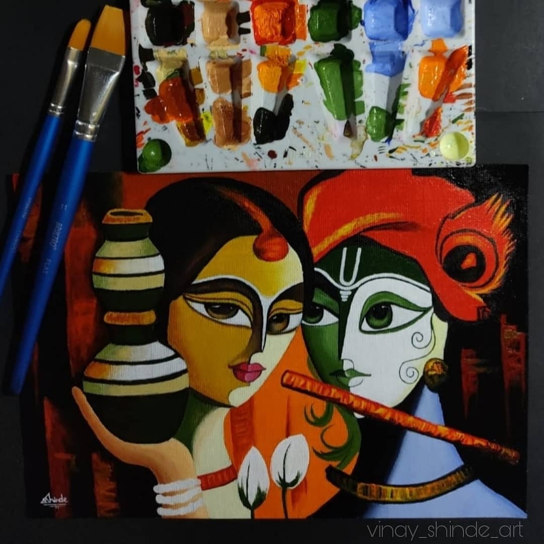 ShindeArt's tweet photo. Commissioned Artwork..❤️
Acrylic on Brustro A4 sized canvas sheet..
@brustro_official
.
.
#acryclicpainting #acrylicart #krishnaradha #radhakrishnan #radha #krishna #acrylic #acrylicpaintings #canvasart https://t.co/t3H4K5MVJn
