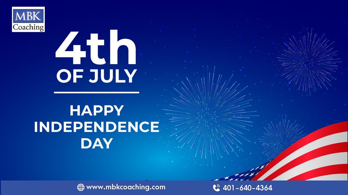 mbkcoachingllc's tweet photo. Today is the happiest day for every American as this day we got our freedom.MBK Coaching LLC wishes Independence Day to you and your family. Happy Independence Day America. 

#independenceday #freedom #usa #happy #independence #longliveamerica #happyindependenceday https://t.co/eIBpa4jHOg