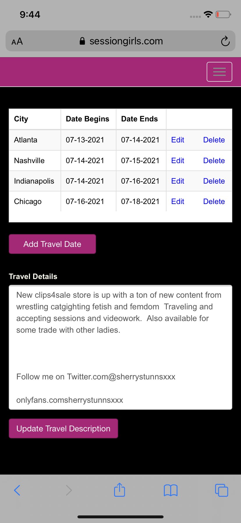 Sherry Stunns 🎉Exxxotica on Twitter "New travel dates on the way to