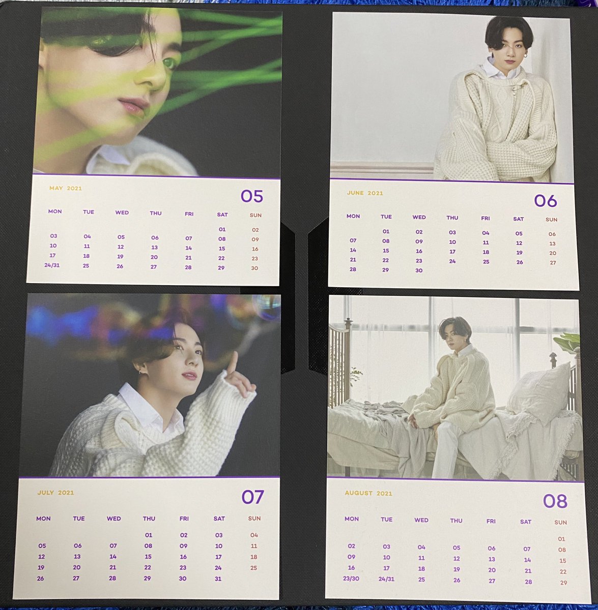 𝒟𝑒𝓁𝓁 On Twitter Jungkook Dicon Calendar Card Double Sided Rm25 For 2 Pcs Choose Months Free Postage To Wm The Pictures Show Front And Back January To August Https T Co Edvpnt3guf