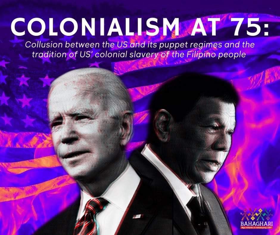 NO ‘FRIENDSHIP’ BETWEEN THE COLONIZER AND THE COLONIZED: Bahaghari’s statement on the Philippine-American Friendship Day.

“Let us expose the true relationship between the US and the Philippines: not friendship, but slavery”.

READ: facebook.com/10778175489167…

#DownWithUSImperialism