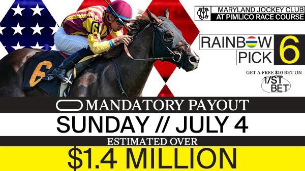 InTheMoneyMedia's tweet photo. Happy 4th of July!
@loomsboldly and @NTamm1215 cover today’s Mandatory Payout #rainbowpick6 on a Sunday edition of the Players’ Podcast
Thanks to our partners @PimlicoRC @LaurelPark !
Get a free $10 bet today using @1ST_Racing
https://t.co/mTaNBFbpEl https://t.co/ybdVYs7XKX